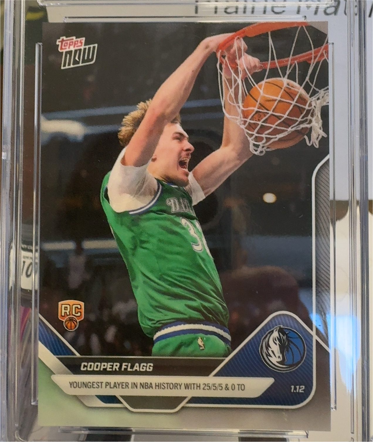 2025 Topps Now #124 Cooper Flagg — front