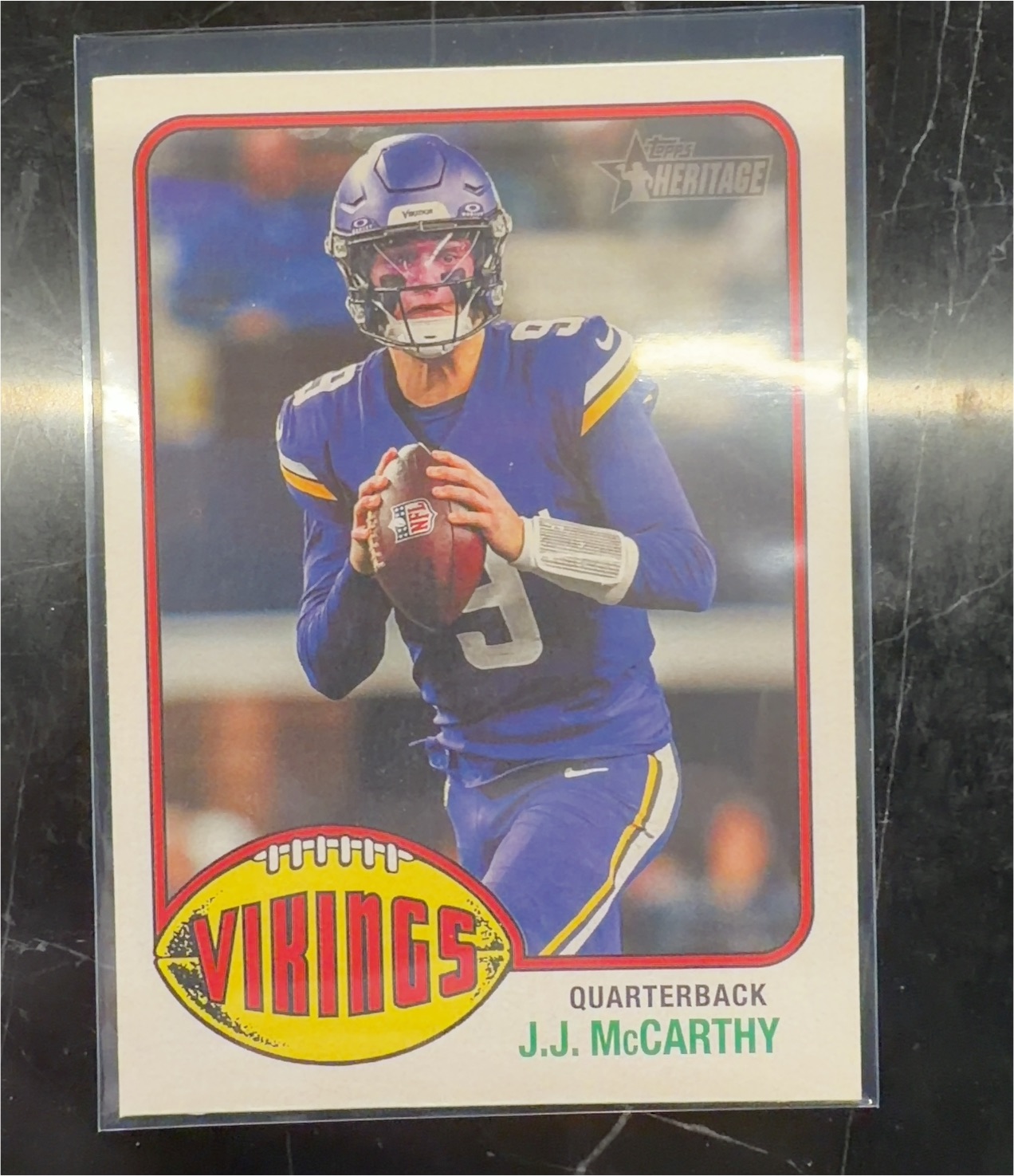 2026 Topps Heritage #190 J.J. McCarthy — front