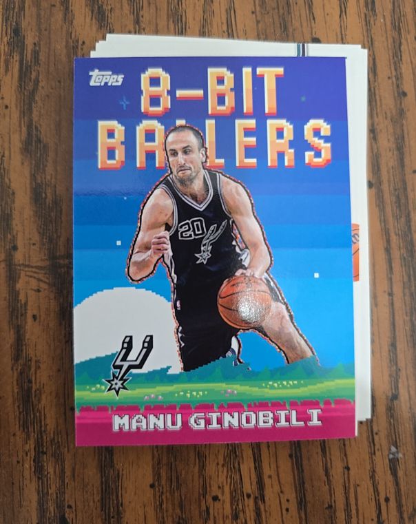 2025 Topps 8-Bit Ballers #8B-29 Manu Ginobili — front