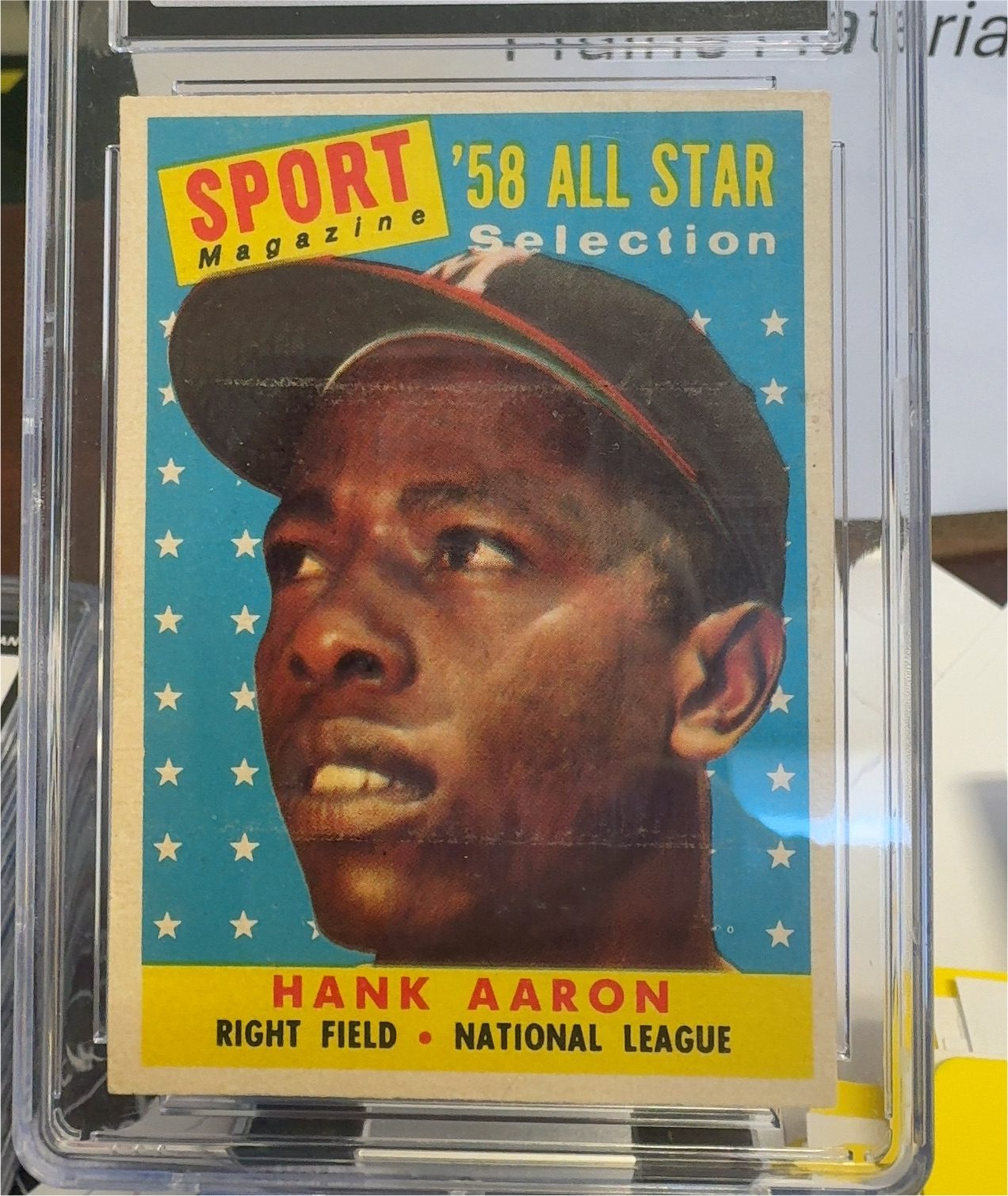 1958 Topps #488 Hank Aaron — front