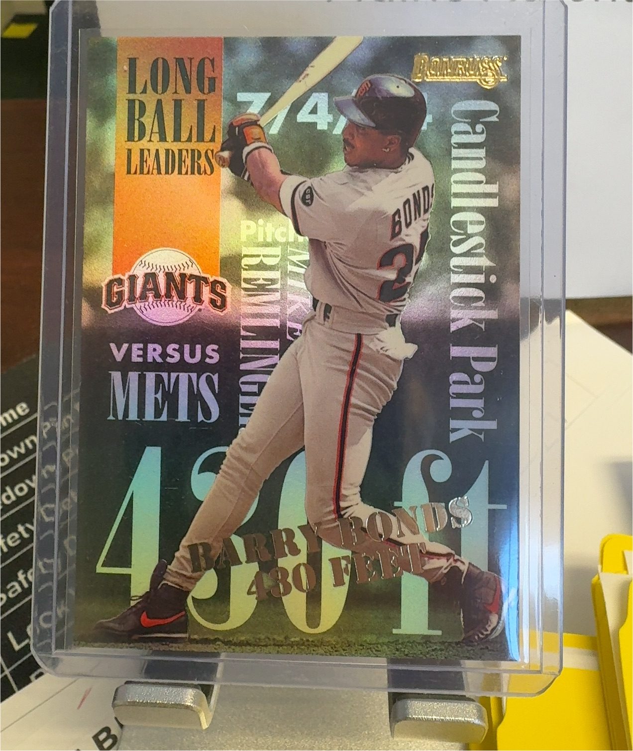 1995 Panini Donruss Long Ball Leaders #7 Barry Bonds — front
