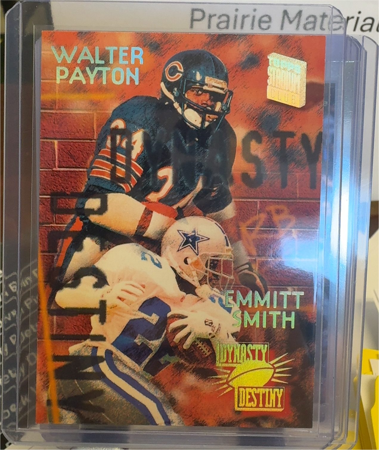 1994 Stadium Club Dynasty & Destiny #1 Walter Payton Emmitt Smith — front
