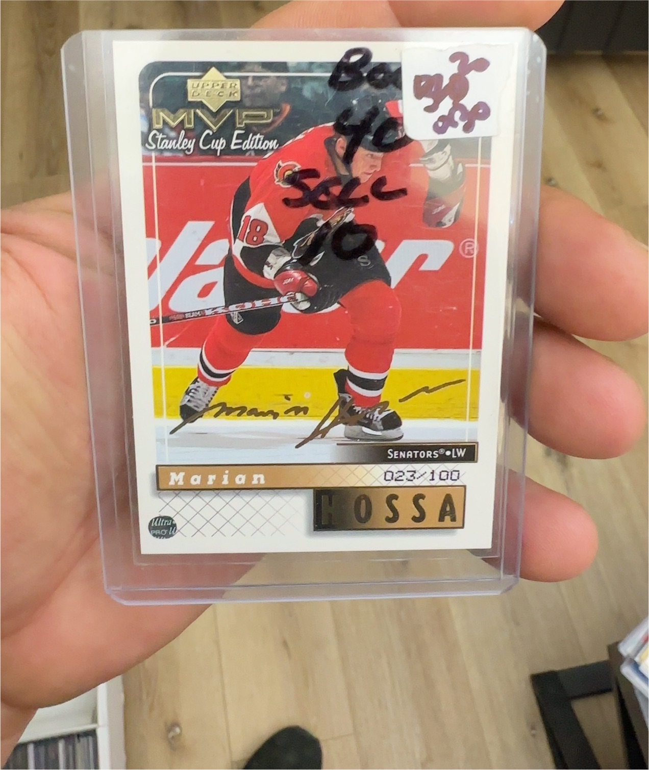 1999 Upper Deck MVP Stanley Cup Edition #124 Marian Hossa — front