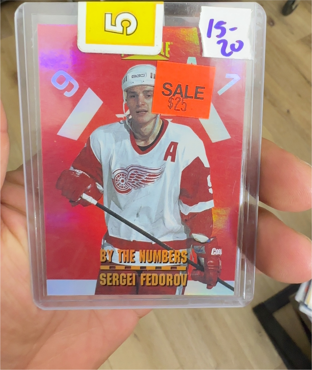1996-97 Pinnacle Premium Stock #3 Sergei Fedorov By the Numbers — front