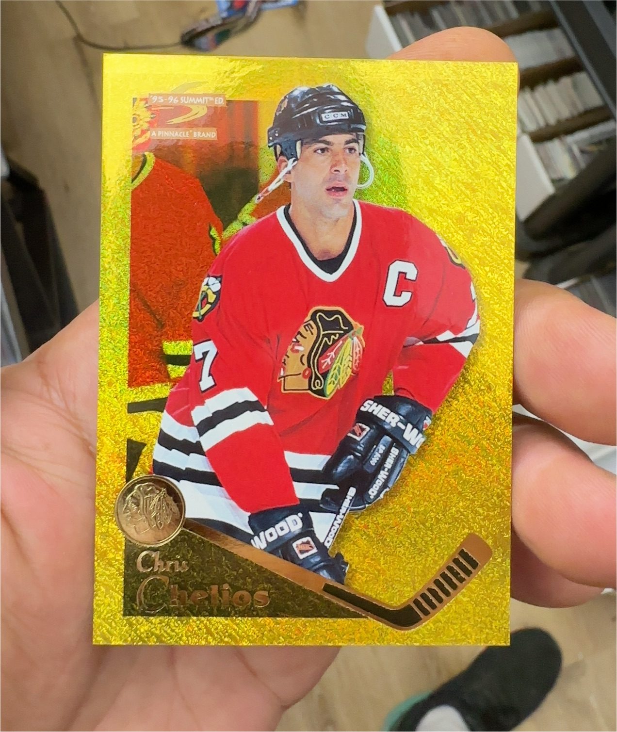 1995-96 Pinnacle Summit Cool Trade #11 Chris Chelios — front