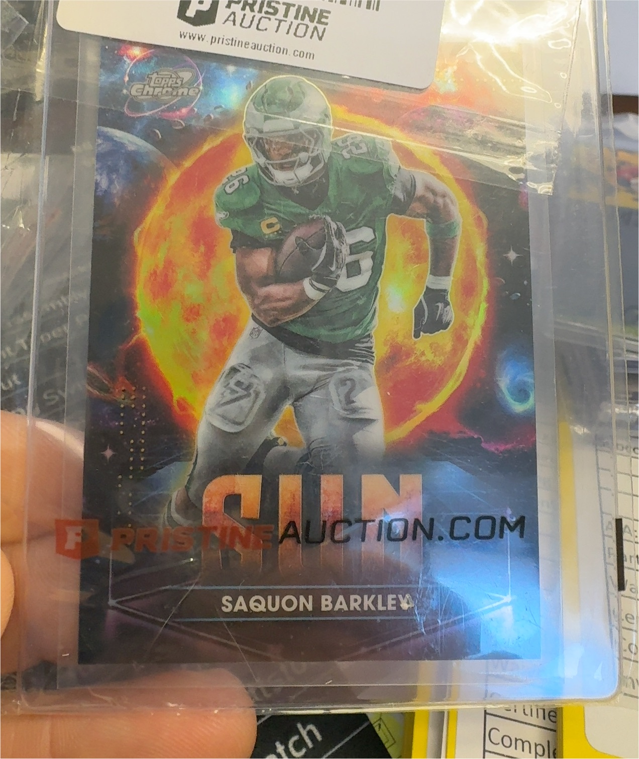 2025 Topps Cosmic Chrome Planetary Pursuit #PPSU-SB Saquon Barkley — front