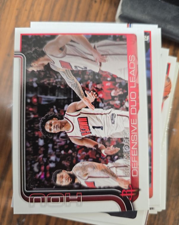 2025-26 Topps #297 Blastoff! Defensive Duo Leads Jalen Green & Kevin Porter Jr. — front