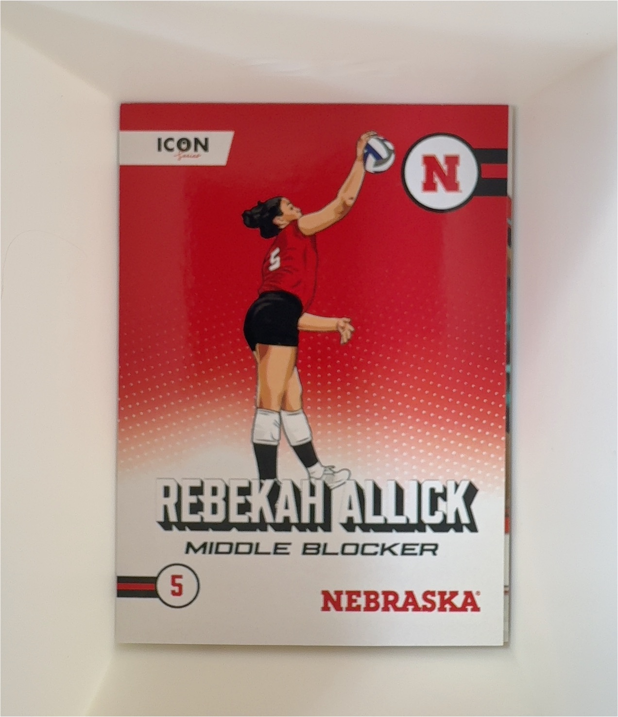 2024 Onit Nebraska Cornhuskers Volleyball Icon Series #IC-1 Rebekah Allick — front