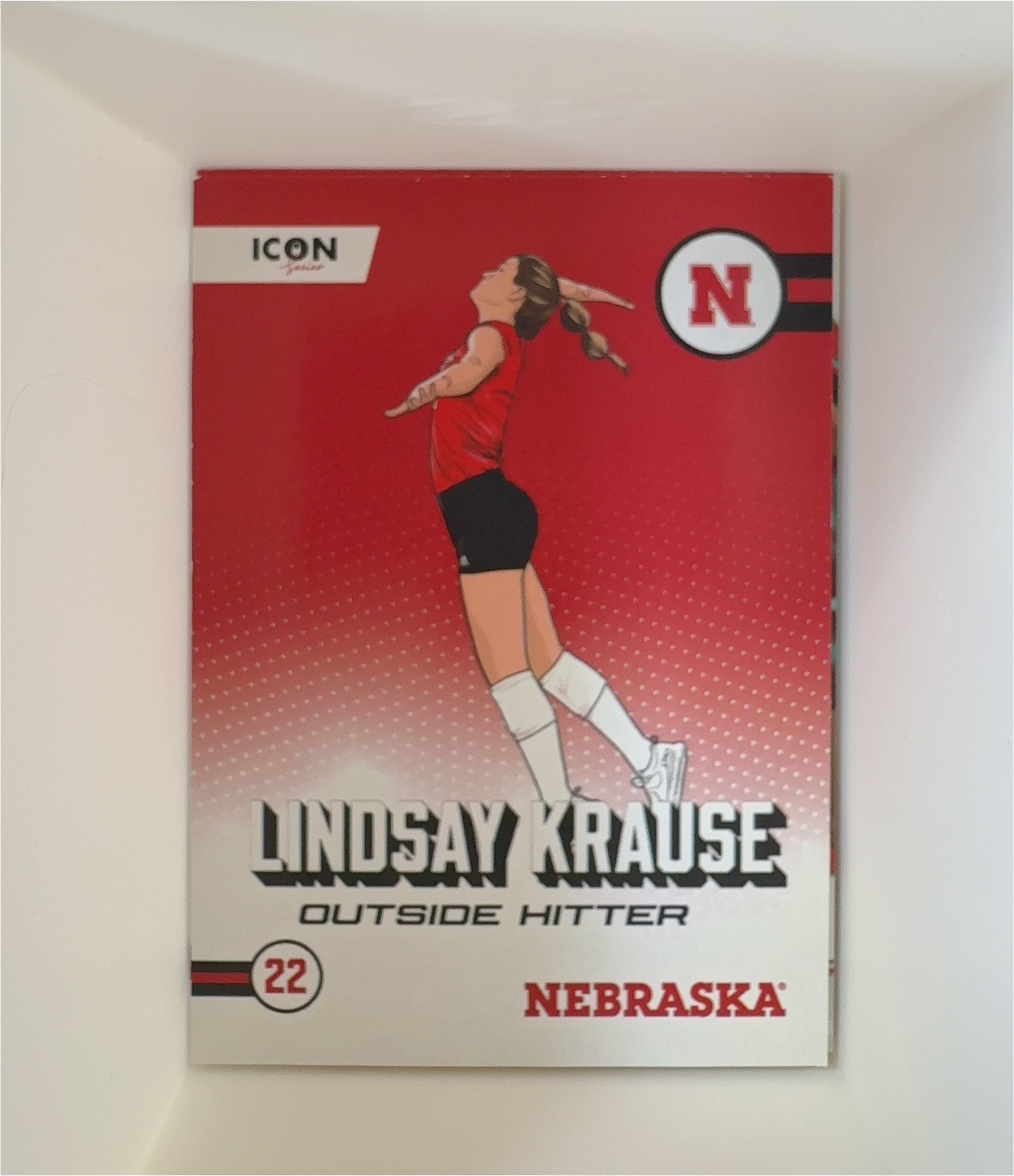 2024 Onit Nebraska Volleyball Icon Series #IC-3 Lindsay Krause — front