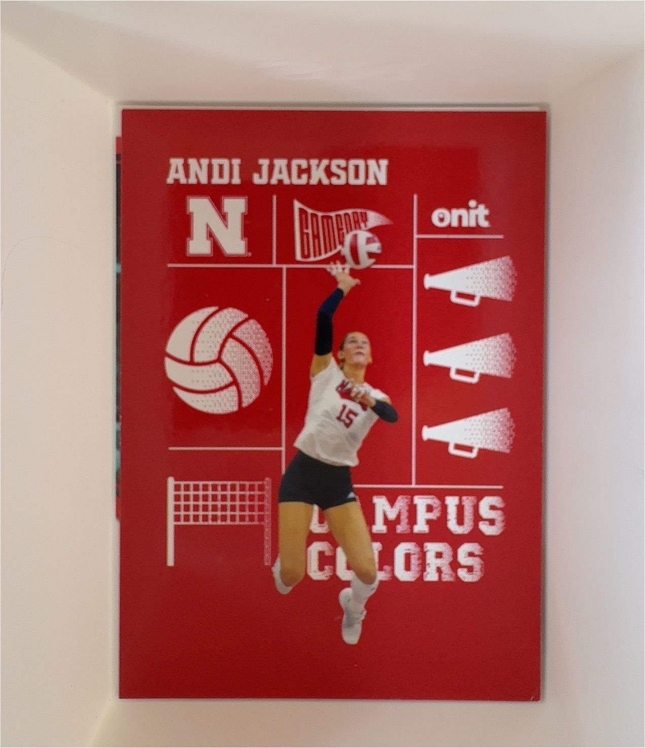 2025 Onit Athlete Andi Jackson Campus Colors #CC-7 Nebraska Volleyball — front