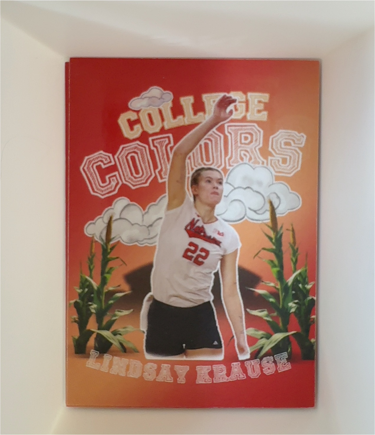 2024 Onit Nebraska Volleyball College Colors #CC5 Lindsay Krause — front