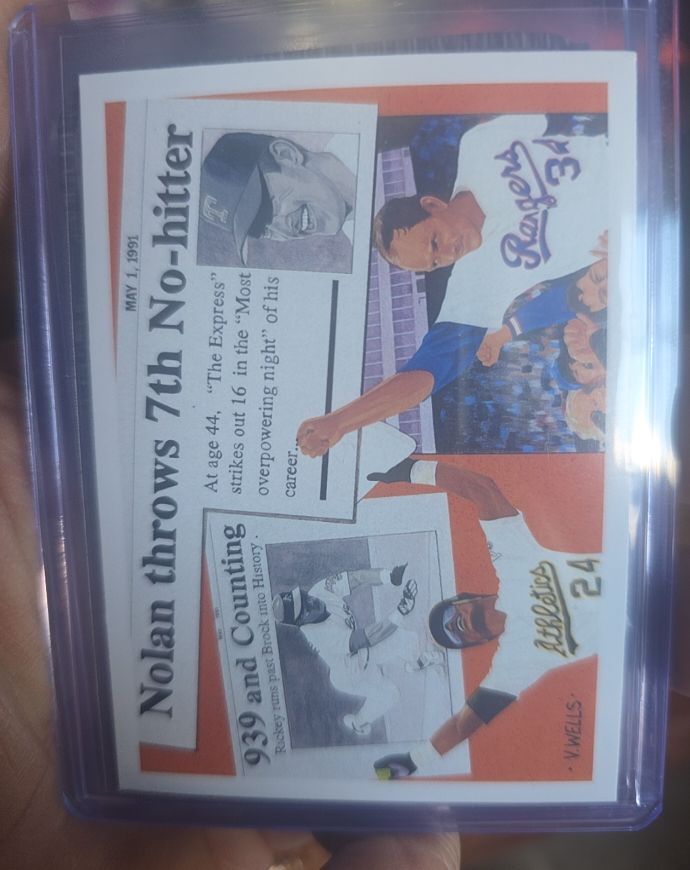 1991 Upper Deck #SP2 Nolan Ryan, Rickey Henderson — front