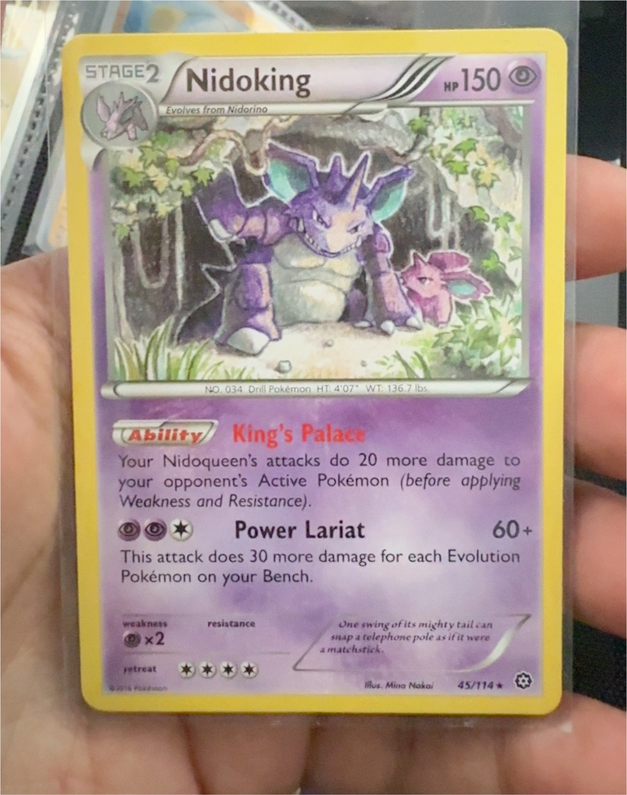 Pokemon Steam Siege #45 Nidoking — front