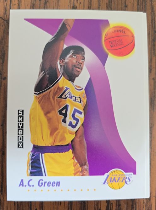 1991 Skybox #136 A.C. Green — front