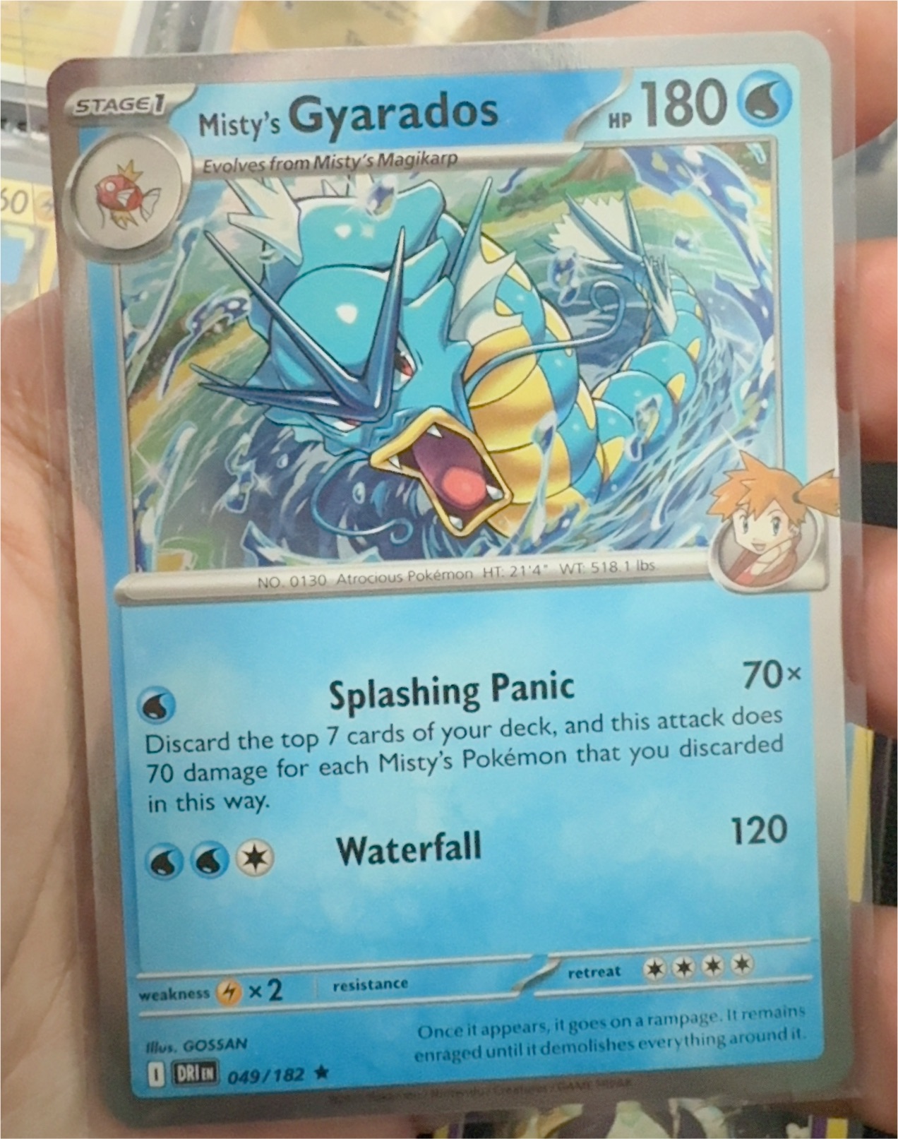 Pokemon Destined Rivals #49 Misty's Gyarados — front