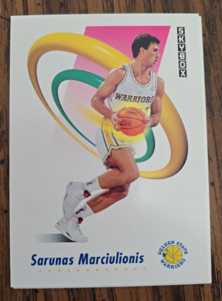 1991 Skybox #95 Sarunas Marciulionis — front