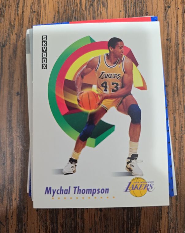 1991 Skybox #142 Mychal Thompson — front