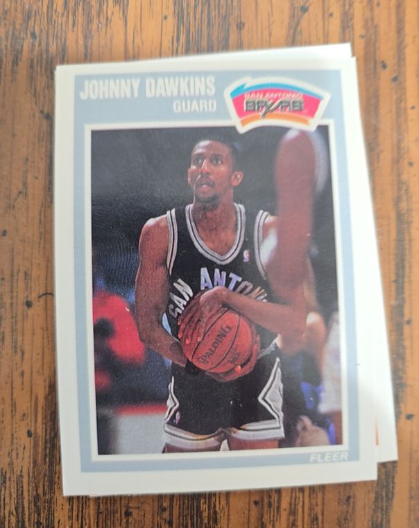 1989 Fleer #143 Johnny Dawkins — front
