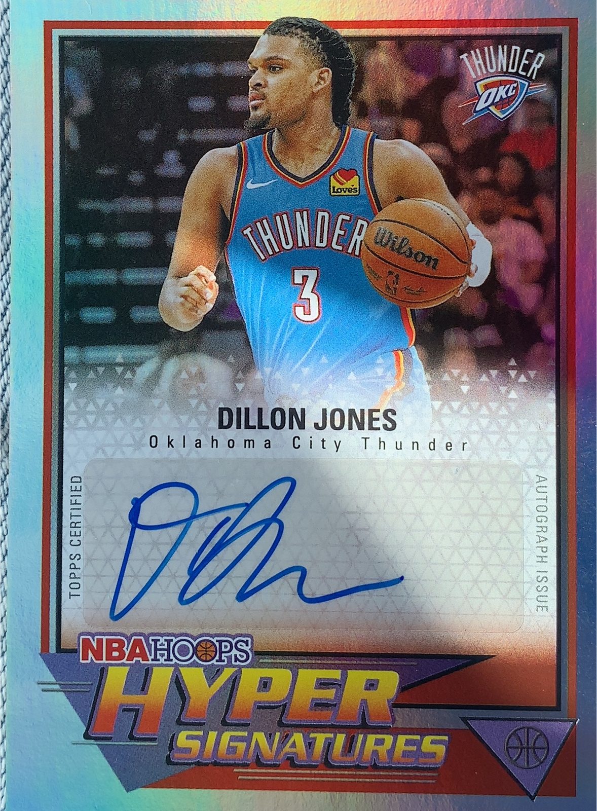 2025 Topps NBA Hoops Hyper Signature #HHS-D Dillon Jones — front