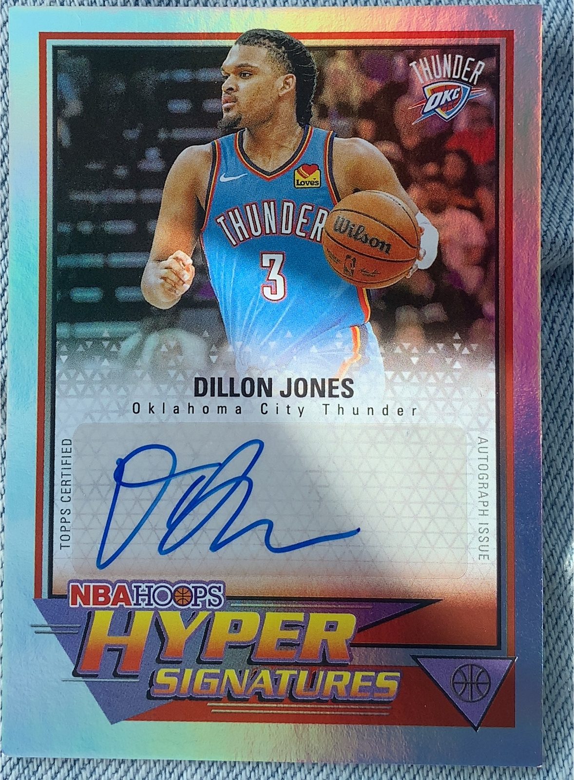 2025 Topps NBA Hoops Hyper Signature #HHS-D Dillon Jones — front