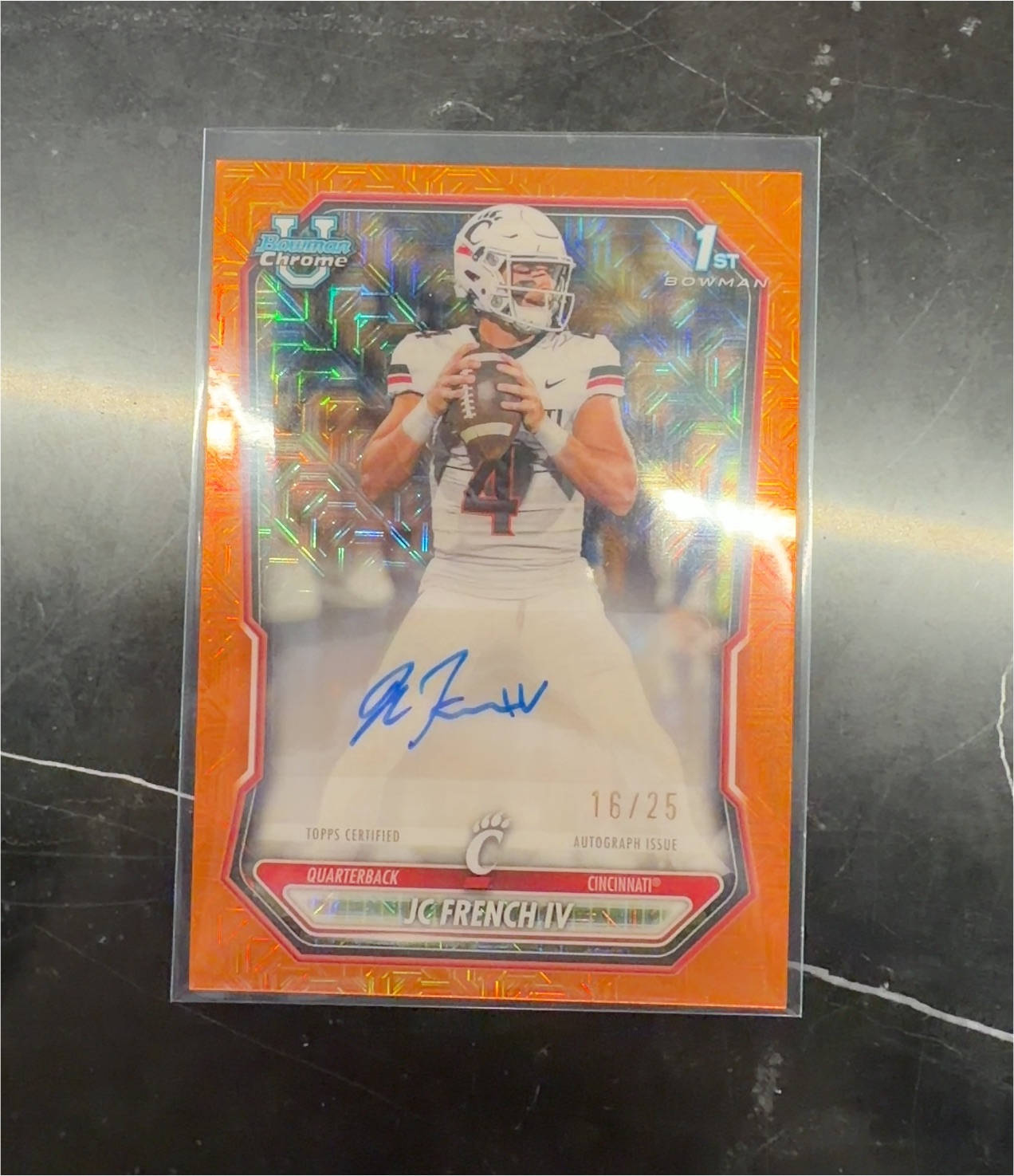 2026 Bowman Chrome Prospect Autograph #BCPA-JCF JC French IV — front