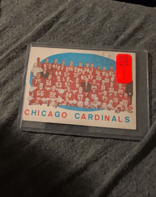 1959 Topps #118 Chicago Cardinals Team Card — front