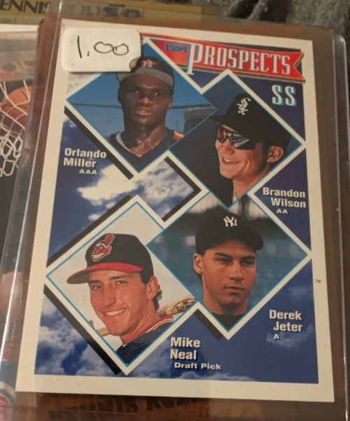 1994 Topps #158 Orlando Miller / Brandon Wilson / Derek Jeter / Mike Neal — front