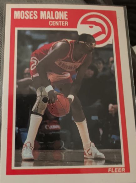 1989 Fleer #4 Moses Malone — front
