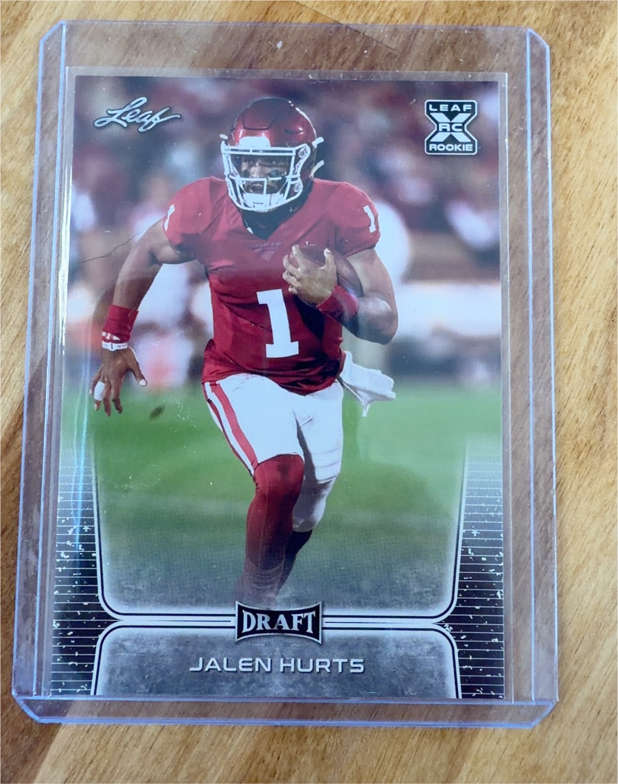 2020 Leaf Draft #15 Jalen Hurts — front