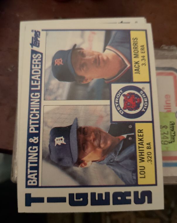 1984 Topps Tiffany #666 Tigers Leaders Checklist: Lou Whitaker / Jack Morris — front