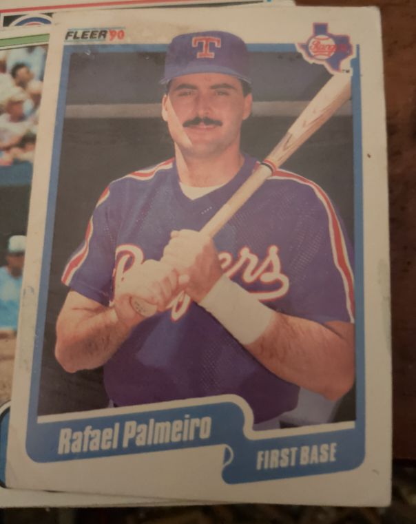 1990 Fleer #308 Rafael Palmeiro — front