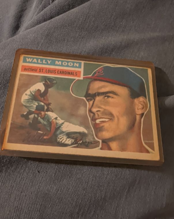 1956 Topps #55 Wally Moon — front