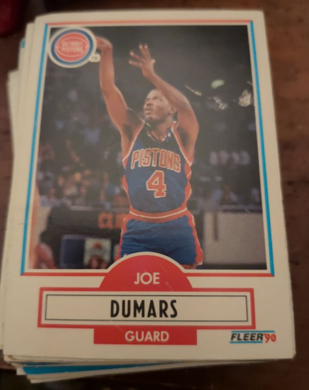 1990 Fleer #55 Joe Dumars — front