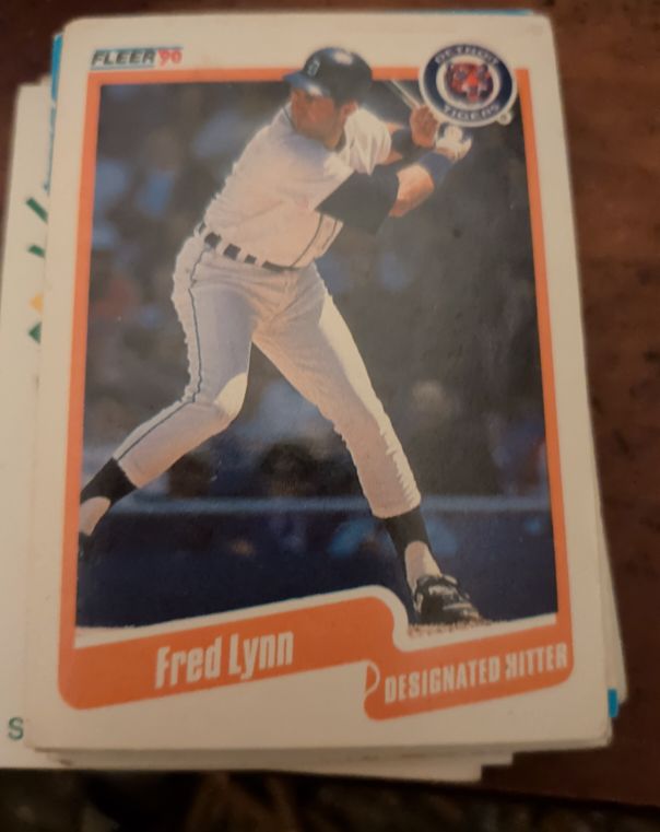1990 Fleer #609 Fred Lynn — front