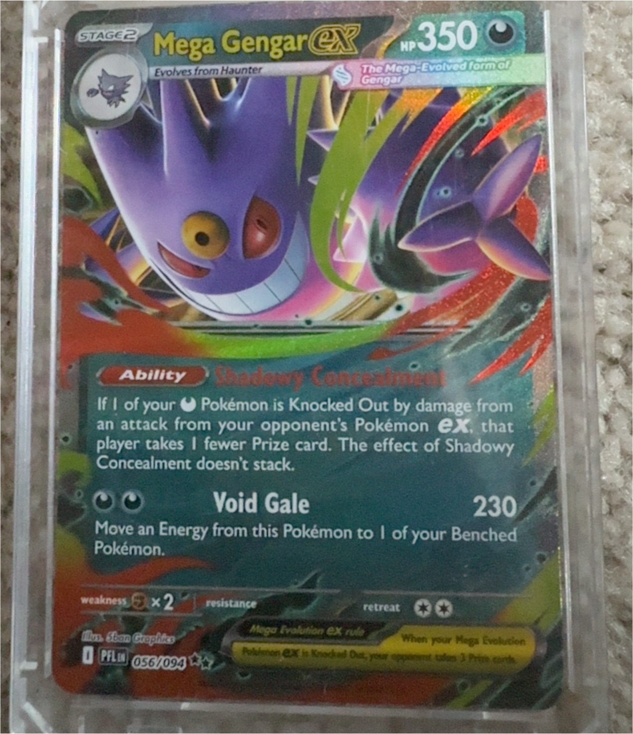 Pokemon Phantasmal Flames #56 Mega Gengar ex — front
