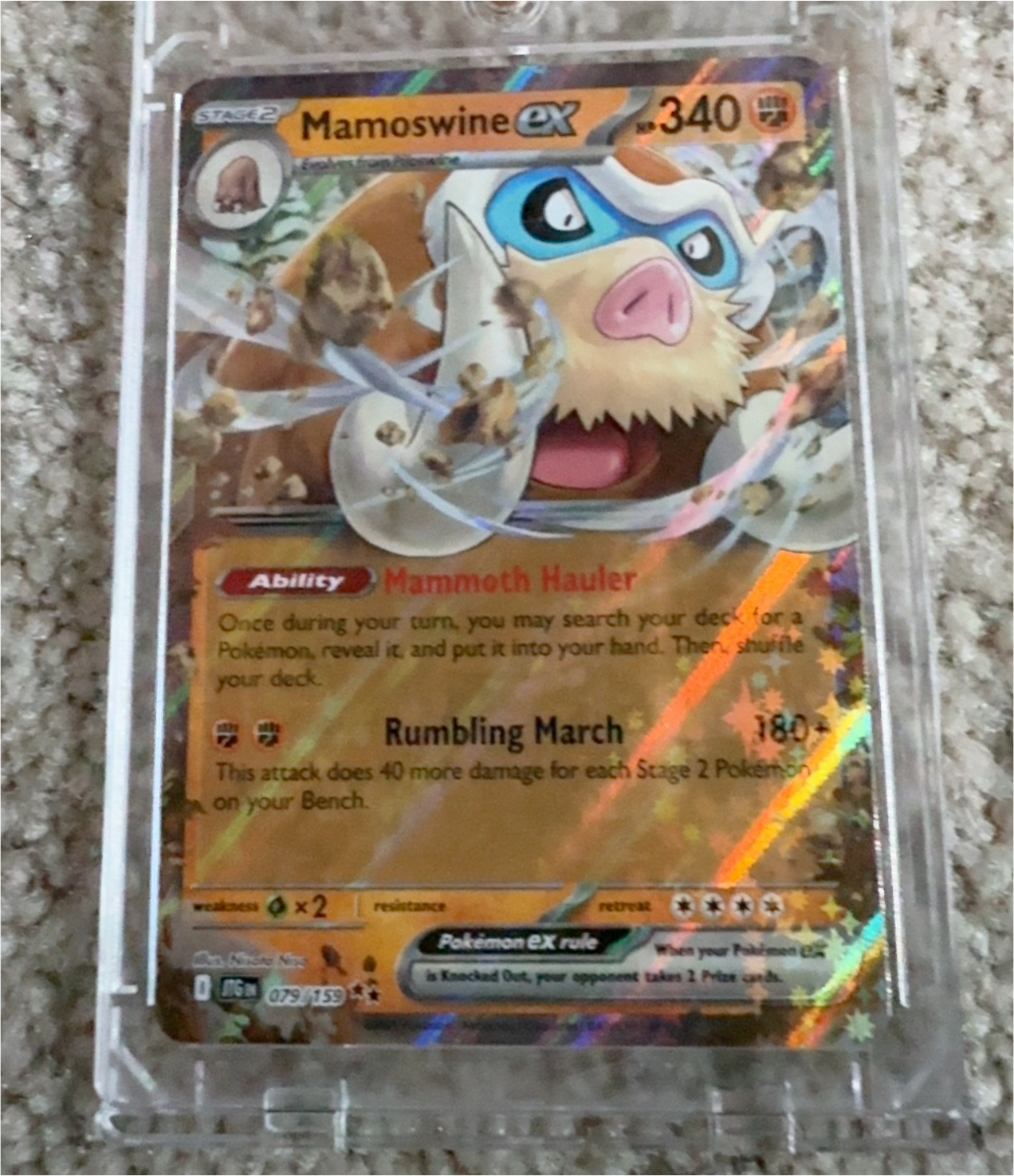 Pokemon Journey Together #79 Mamoswine ex — front