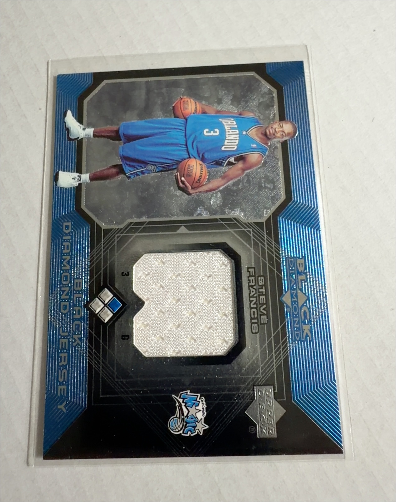 2004-05 Upper Deck Black Diamond Jersey #BDJ-SF Steve Francis — front