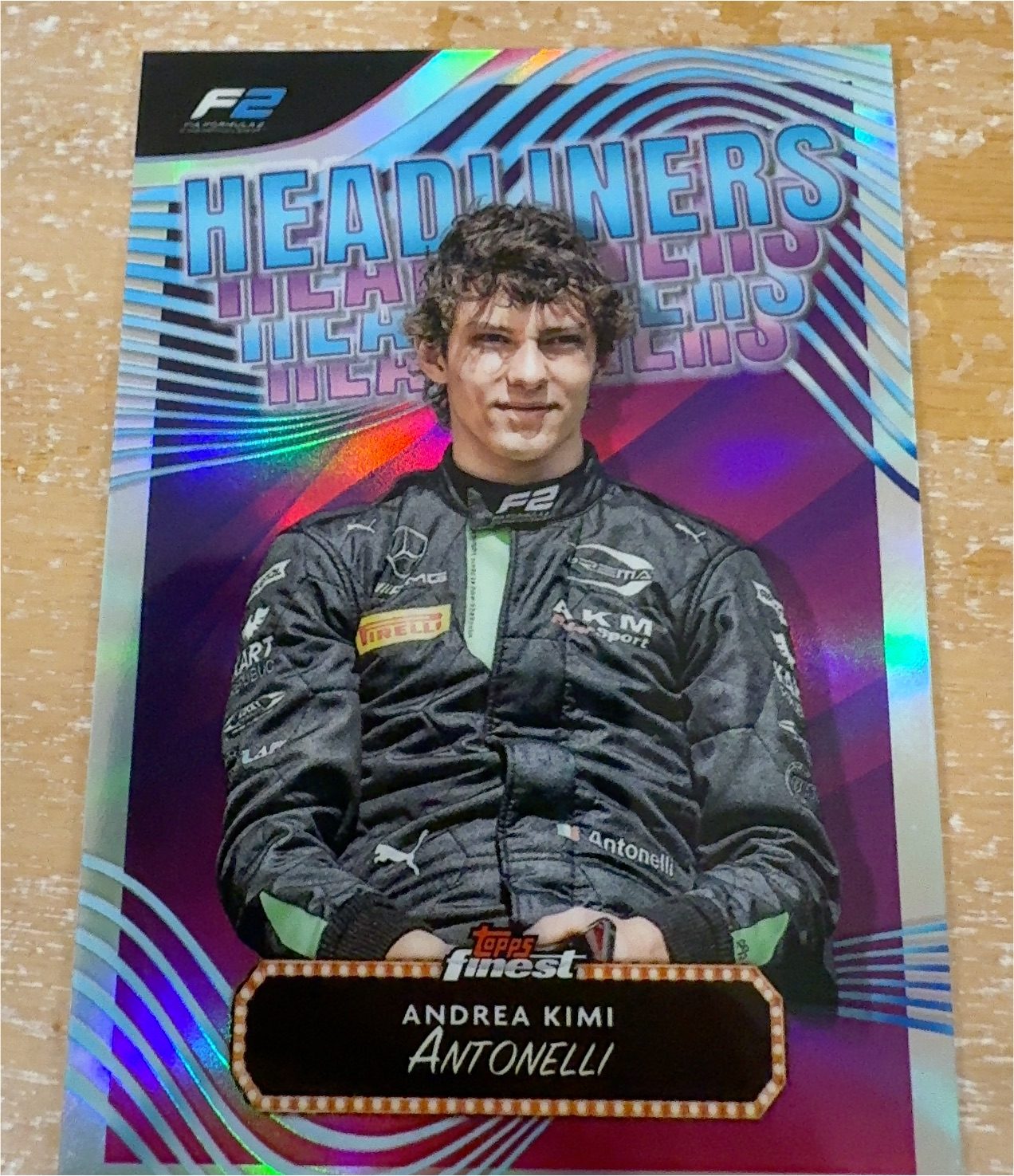 2024 Topps Finest Formula 1 Headliners #HL-11 Andrea Kimi Antonelli — front