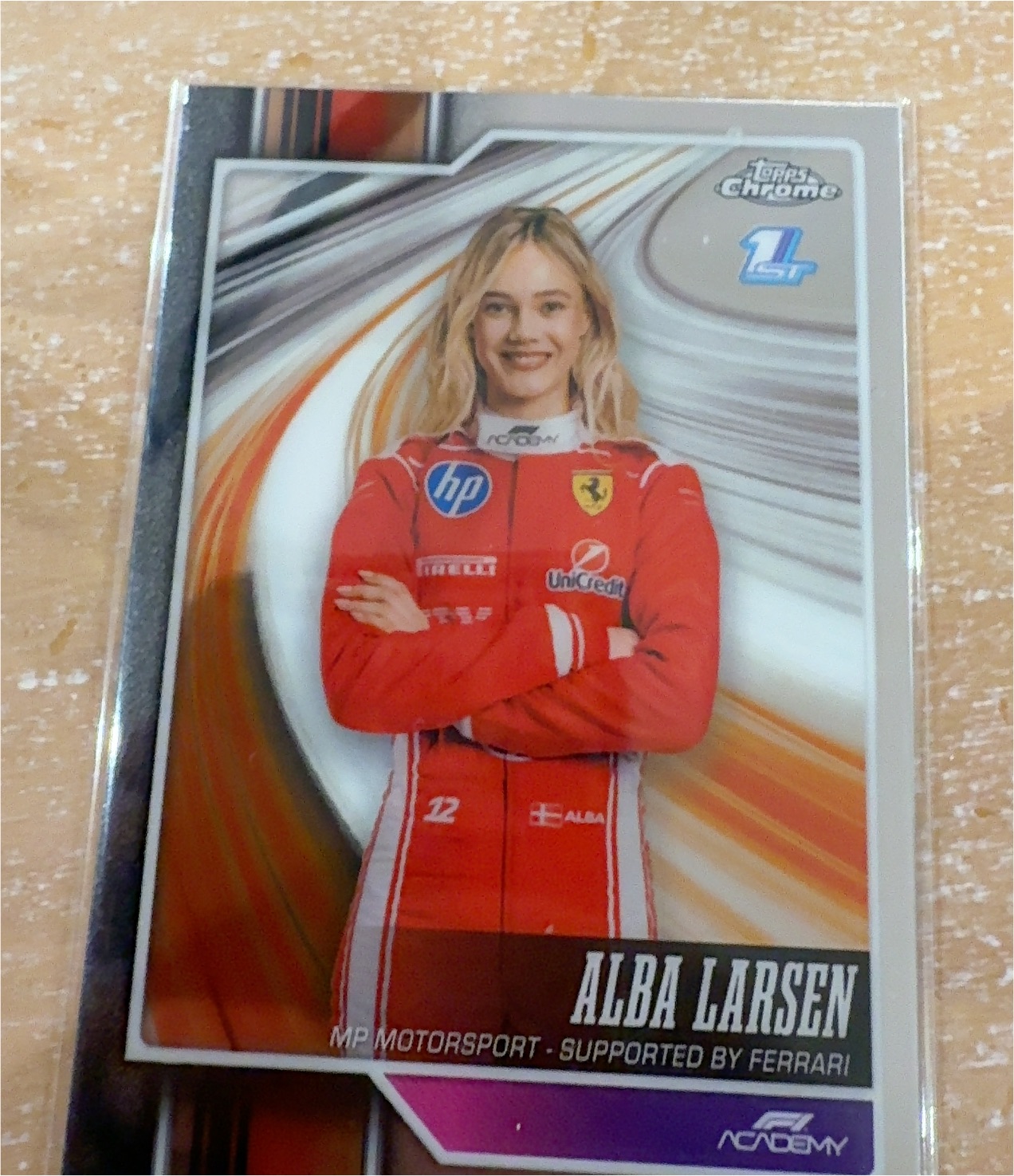 2026 Topps Chrome F1 #79 Alba Larsen — front
