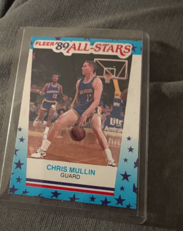1989 Fleer Sticker #9 Chris Mullin — front