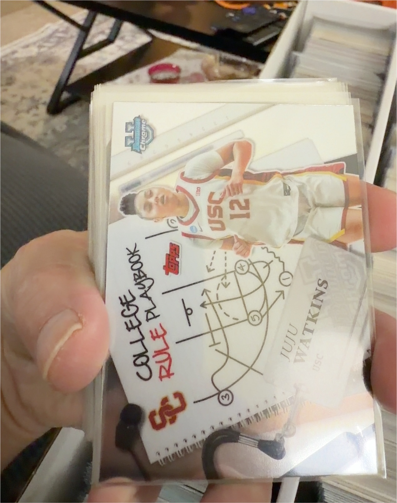 2024 Bowman Chrome University College Rule Playbook #CRP-23 Juju Watkins — front