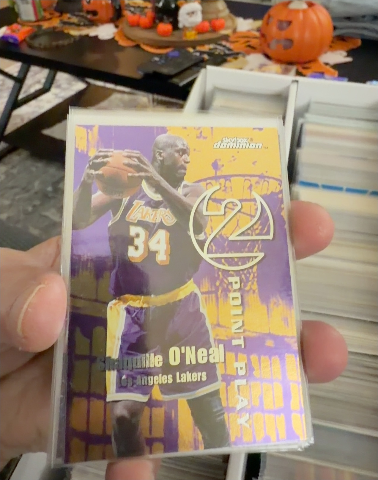 1999 SkyBox Dominion 2 Point Play #5 Shaquille O'Neal / Michael Olowokandi — front