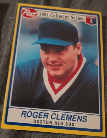 1991 Post Cereal #12 Roger Clemens — front
