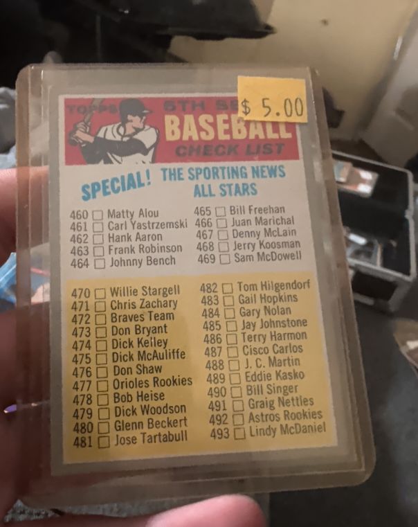 1970 Topps #432 Checklist 460-546 — front