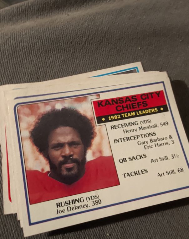 1983 Topps #282 Joe Delaney: Chiefs Team Leaders — front