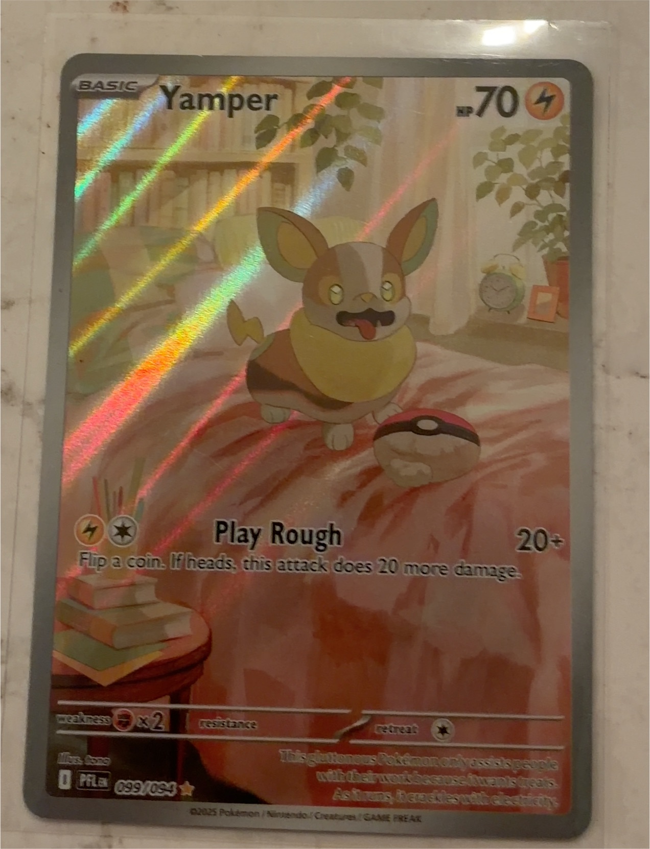 Pokemon Phantasmal Flames #99 Yamper — front