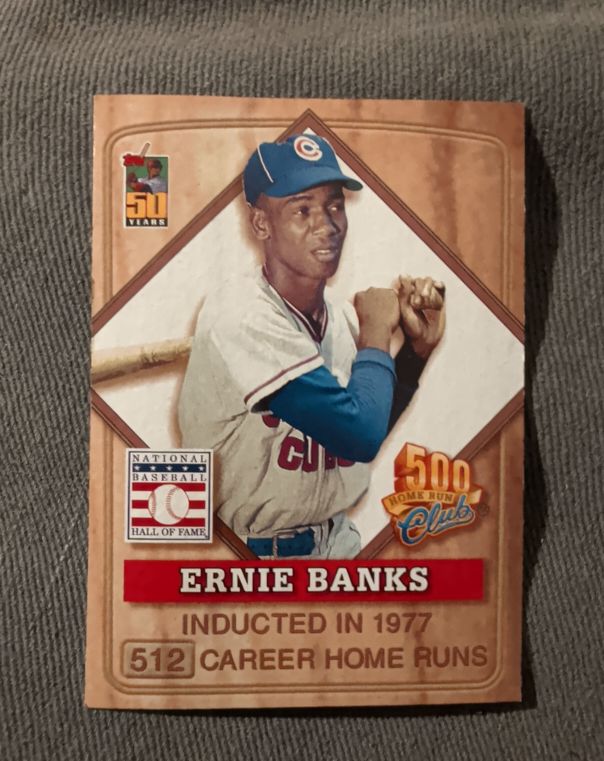 2001 Topps Post 500HR Club #2 Ernie Banks — front