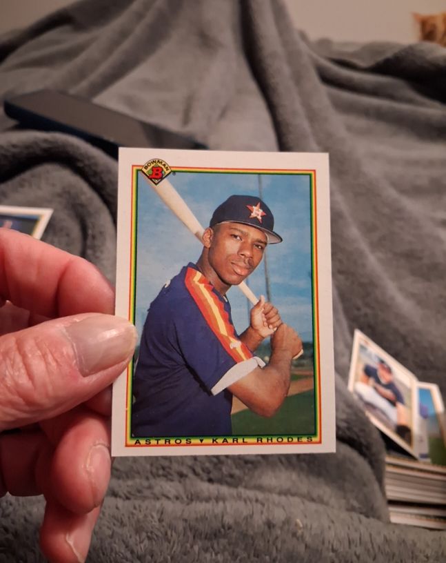 1990 Bowman #79 Karl Rhodes — front