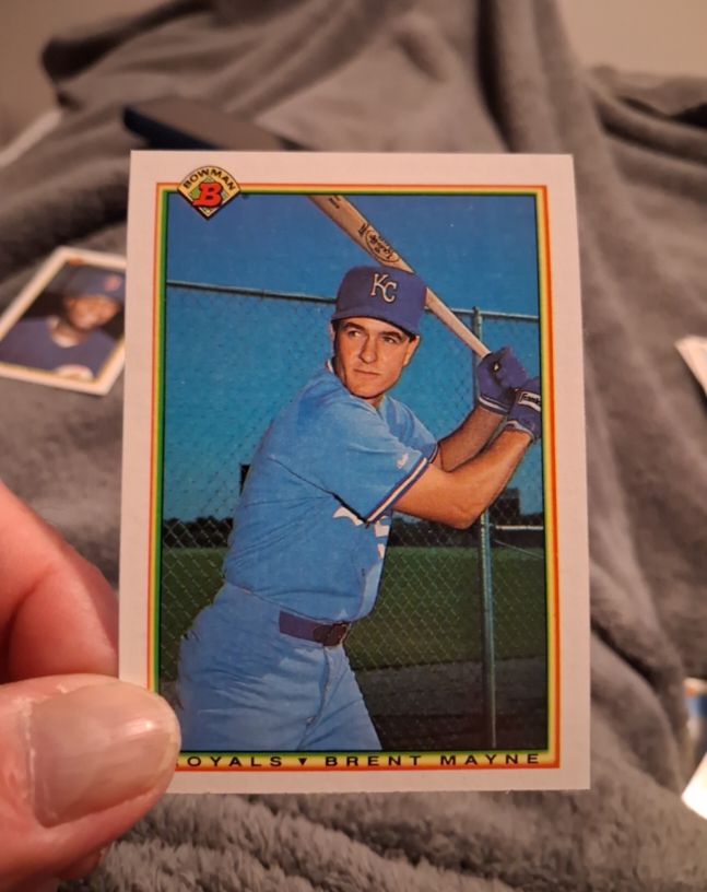1990 Bowman #372 Brent Mayne — front