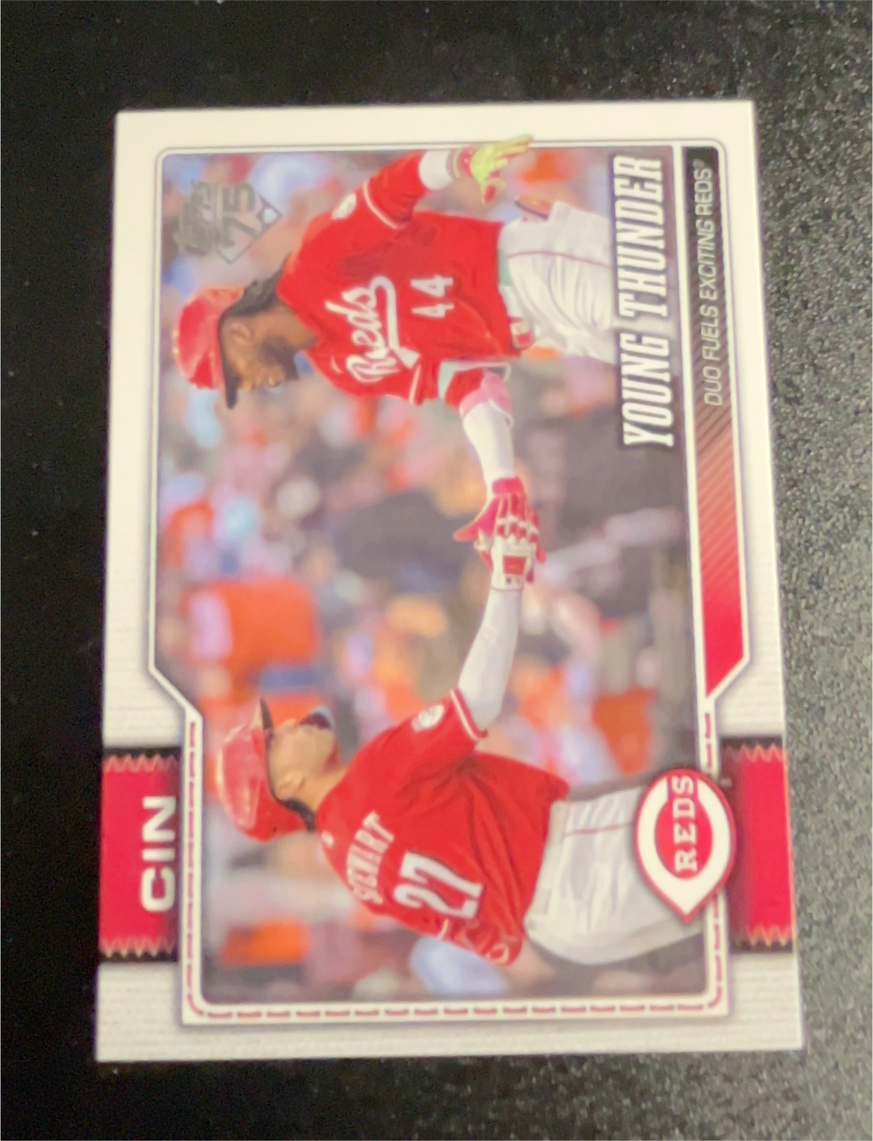 2026 Topps Update #US337 Elly De La Cruz / Sal Stewart (Combo) — front